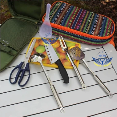 Bộ Dụng Cụ Nấu Ăn Camping 8 Món Túi Đựng - Giảm 91k, Giá Chỉ 316k 9