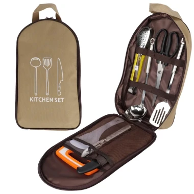 Bộ Dụng Cụ Nấu Ăn Camping 8 Món Túi Đựng - Giảm 91k, Giá Chỉ 316k 12