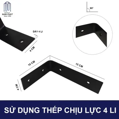 Bộ eke sắt giá đỡ kệ thanh chữ L vuông góc chịu lực e ke bắt tường 15 x 10 cm 15cm 25 10cm 20cm 25cm nội thất DIY 7
