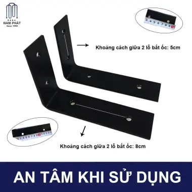 Bộ eke sắt giá đỡ kệ thanh chữ L vuông góc chịu lực e ke bắt tường 15 x 10 cm 15cm 25 10cm 20cm 25cm nội thất DIY 9