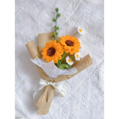 Bó hoa hướng dương kẽm nhung Handmade làm sẵn – Giá ưu đãi 59.000 VNĐ, quà tặng độc đáo 2