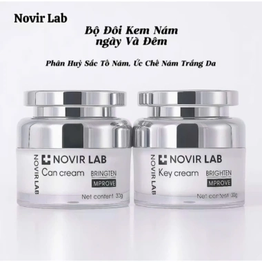 Bộ Kem Ngày & Đêm Key Cream C & Key Cream K – Phân Huỷ Nám | Dưỡng Trắng | Phục Hồi Da – Novir Lab Hàn Quốc
