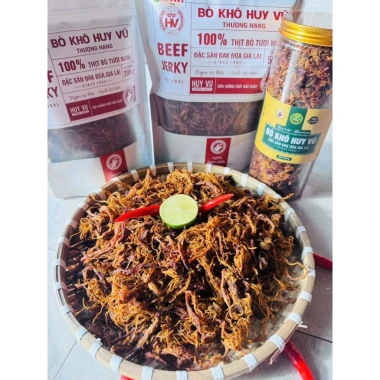 Bò Khô Huy Vũ 500g hủ to – Loại đặc biệt chuẩn Ocop 4* giá ưu đãi 205.000