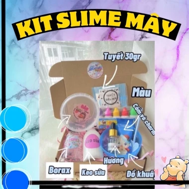 Bộ Kit Làm Slime Mây Tuyết Mịn Siêu Nhẹ - Giá Cực Rẻ Chỉ 50k Thay vì 60k 2 Bộ Kit Làm Slime Mây Tuyết Mịn Siêu Nhẹ - Giá Cực Rẻ Chỉ 50k Thay vì 60k 2