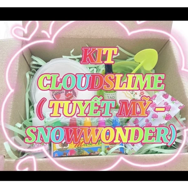 Hình ảnh sản phẩm Bộ Kit Làm Slime Mây Tuyết Mịn Siêu Nhẹ - Giá Cực Rẻ Chỉ 50k Thay vì 60k