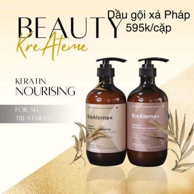 Bộ KreAteme+ Keratin 750ml+100ml Dầu Gội Xả và Dưỡng Tóc Nuôi Dưỡng Tóc Mềm Mượt Giá 263.000 VND
