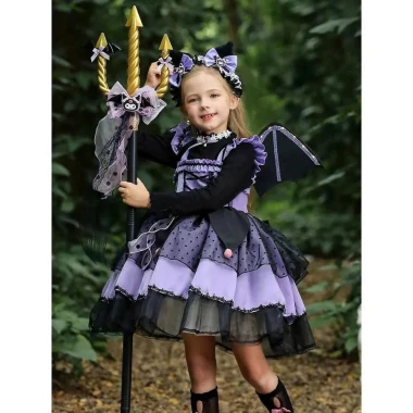 Bộ Kuromi Gothic Cho Bé Gái, Đầm Công Chúa Cánh Đầm Hoạt Hình Giá 385k Giảm 22% 2