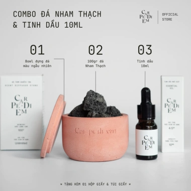 Bộ quà tặng đá thơm Carpe Diem gồm tinh dầu thơm phòng nước hoa 10ml đậm đặc và 100gr đá thơm 3