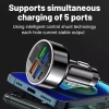Bộ Sạc Ô Tô USB 6 Cổng Sạc Nhanh PD QC3.0 Cho iPhone Samsung Huawei Xiaomi Giá Rẻ 3
