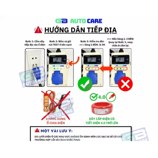 Hình ảnh sản phẩm Bộ sạc VINFAST EC VAN VF3 Minio DC 3kW + Tiếp địa điện tử GB AUTO chỉ 13,8 triệu