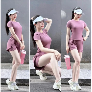 Bộ Tập Gym Nữ Siêu Sale 68400đ - Quần Áo Tập Yoga Aerobic Cộc Tay 2 Lớp 2 Bộ Tập Gym Nữ Siêu Sale 68400đ - Quần Áo Tập Yoga Aerobic Cộc Tay 2 Lớp 2
