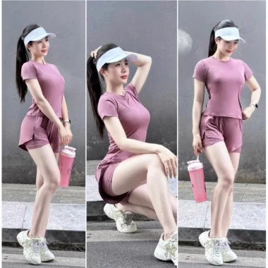 Bộ Tập Gym Nữ Siêu Sale 68400đ - Quần Áo Tập Yoga Aerobic Cộc Tay 2 Lớp 23 Bộ Tập Gym Nữ Siêu Sale 68400đ - Quần Áo Tập Yoga Aerobic Cộc Tay 2 Lớp 23
