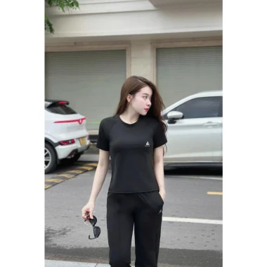 Bộ Tập Gym Yoga Nữ Giá Rẻ - Áo Cộc Quần Dài Thể Thao Aerobic AH-06 Giảm 15% còn 65000đ 11