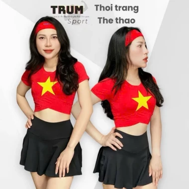Bộ Tập Gym Yoga Nữ Giá Rẻ - Áo Cộc Quần Dài Thể Thao Aerobic AH-06 Giảm 15% còn 65000đ 13