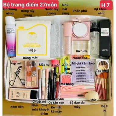 Bộ Trang Điểm 9-27 Món Full Set Cơ Bản Đến Nâng Cao Makeup Đi Tiệc Giảm Giá 79k 8 Bộ Trang Điểm 9-27 Món Full Set Cơ Bản Đến Nâng Cao Makeup Đi Tiệc Giảm Giá 79k 8