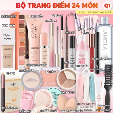 Bộ Trang Điểm Full 12-24 Món Giá Rẻ - Kem Nền, Son, Mascara, Phấn Mắt, Che Khuyết Điểm Chỉ 99k 2 Bộ Trang Điểm Full 12-24 Món Giá Rẻ - Kem Nền, Son, Mascara, Phấn Mắt, Che Khuyết Điểm Chỉ 99k 2