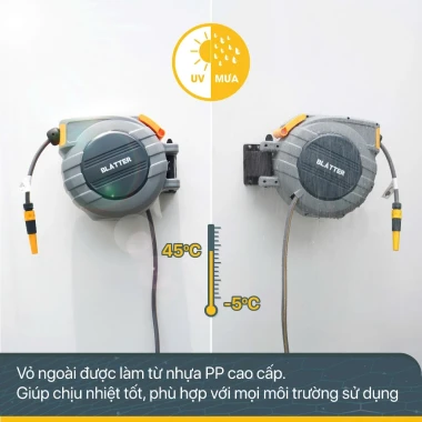Bộ Vòi Tưới Cây Tự Động Blatter Dây Rút 10-30m Đa Chế Độ Phun Giá Tốt