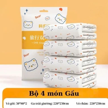 Bọc Chăn Ga Gối Dùng 1 Lần - Tiện Lợi Cho Du Lịch & Khách Sạn 14k 4 Bọc Chăn Ga Gối Dùng 1 Lần - Tiện Lợi Cho Du Lịch & Khách Sạn 14k 4