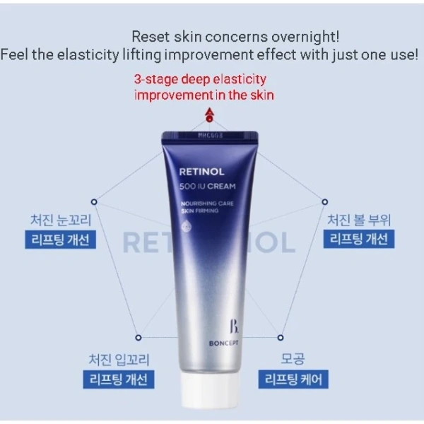 Hình ảnh sản phẩm Boncept Retinol 500 IU Cream 50ml - Dưỡng da Hàn Quốc, Ngừa lão hoá, giá 178.001đ