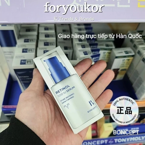 Hình ảnh sản phẩm Boncept Serum Retinol 500 IU 30ml Hàn Quốc – Da sáng mịn, giảm nếp nhăn 178.001₫