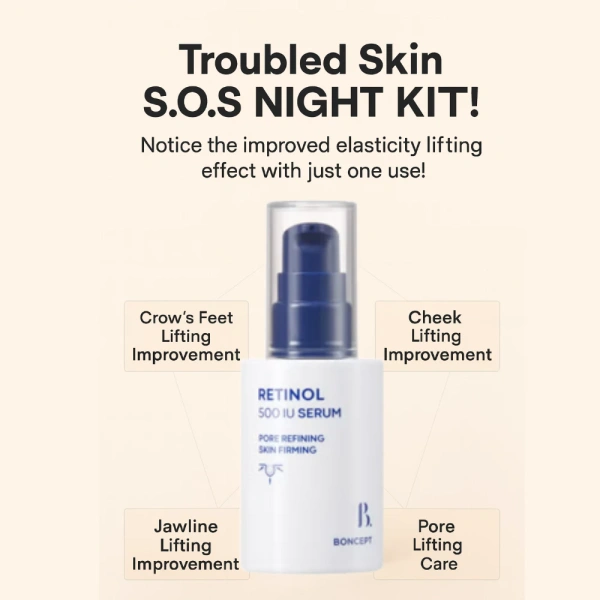 Hình ảnh sản phẩm Boncept Serum Retinol 500 IU 30ml Hàn Quốc – Da sáng mịn, giảm nếp nhăn 178.001₫