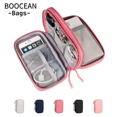 BOOCEAN Túi lưu trữ kỹ thuật số 2 lớp xếp cáp, ổ cứng, tai nghe sạc, chống nước BOOCEAN Túi lưu trữ kỹ thuật số 2 lớp xếp cáp, ổ cứng, tai nghe sạc, chống nước
