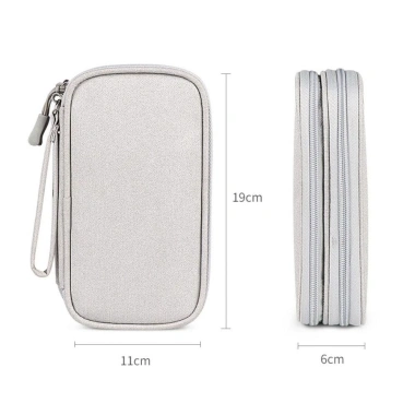 BOOCEAN Túi lưu trữ kỹ thuật số 2 lớp xếp cáp, ổ cứng, tai nghe sạc, chống nước