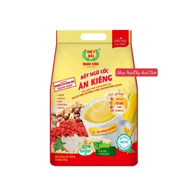 Bột Ngũ Cốc Ăn Kiêng Việt Đài 525g - Dinh Dưỡng Giảm Cân, 15 gói 35g, Giá Ưu Đãi 95.000đ 2 Bột Ngũ Cốc Ăn Kiêng Việt Đài 525g - Dinh Dưỡng Giảm Cân, 15 gói 35g, Giá Ưu Đãi 95.000đ 2
