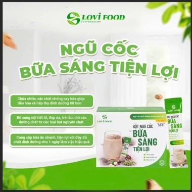 Bột ngũ cốc LoviFood 360g - Dinh dưỡng ăn sáng, giảm cân hiệu quả, giá 168k