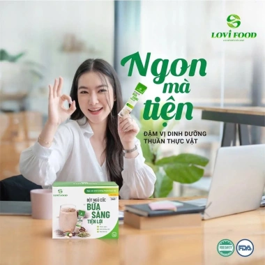 Bột ngũ cốc LoviFood 360g - Dinh dưỡng ăn sáng, giảm cân hiệu quả, giá 168k