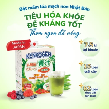Bột rau củ mầm lúa mạch grass barley Nhật Bản KENKOGEN +16 loại trái cây chất xơ lợi khuẩn vitamin 3 Bột rau củ mầm lúa mạch grass barley Nhật Bản KENKOGEN +16 loại trái cây chất xơ lợi khuẩn vitamin 3