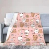 Bubu Dudu Gấu Trúc Gấu Hoạt Hình Chăn Flannel Thu Đông Dễ Thương Nghệ Thuật Đa Năng Nhẹ Ném Chăn Cho Du Lịch