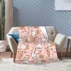 Bubu Dudu Gấu Trúc Gấu Hoạt Hình Chăn Flannel Thu Đông Dễ Thương Nghệ Thuật Đa Năng Nhẹ Ném Chăn Cho Du Lịch 4