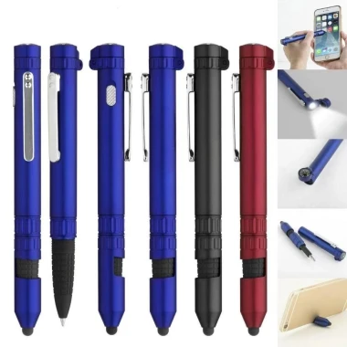 Bút đèn pin GOOTARDES, Bút đa chức năng 6 trong 1 đèn LED, Giá đỡ điện thoại di động khẩn cấp Bút bi Bút bi La bàn Bút tuốc nơ vít du lịch 6 Bút đèn pin GOOTARDES, Bút đa chức năng 6 trong 1 đèn LED, Giá đỡ điện thoại di động khẩn cấp Bút bi Bút bi La bàn Bút tuốc nơ vít du lịch 6