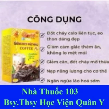 Cà Phê Gừng Đen Mật Ong Giảm Cân 15 Gói Chính Hãng - Đốt Mỡ Nhanh, Tăng Năng Lượng 2