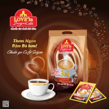 Cà Phê Sữa Rang Xay 3in1 Love'in Sài Gòn Giá Rẻ - COMBO 2 Túi 36 Gói Chỉ 103999đ 3