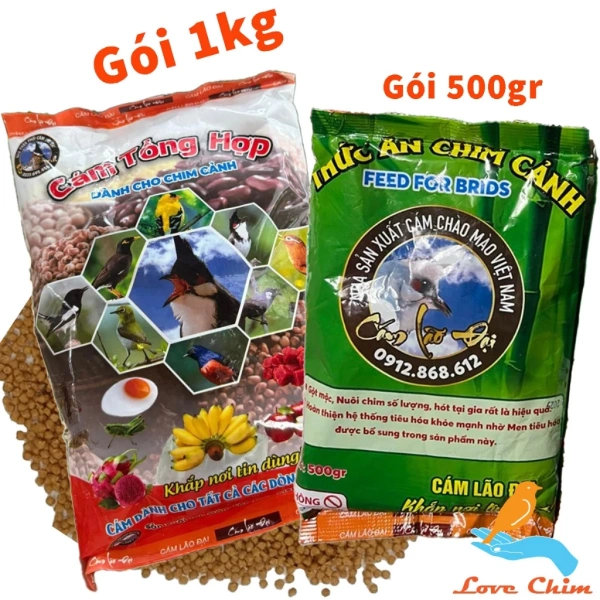 Hình ảnh sản phẩm Cám chim tổng hợp Lão Đại 1kg 500gr - Chào mào, Chòe, Mi, Khướu, giảm giá 40k