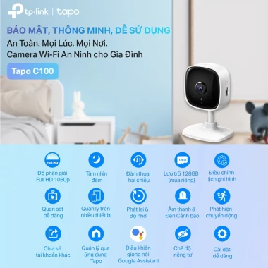 Camera WiFi Thông Minh TP-Link Tapo C100 C110 Giá Rẻ An Ninh Gia Đình Chỉ 349k 4