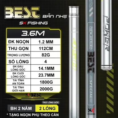 Cần câu đài BEST SK FISHING - Câu tổng hợp siêu nhẹ giá rẻ chỉ 268k 12 Cần câu đài BEST SK FISHING - Câu tổng hợp siêu nhẹ giá rẻ chỉ 268k 12