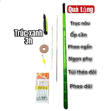 Cần Câu Tay Trúc Xanh 3H Độ Dẻo Cao Câu Cá 0.5-4kg Giá Tốt 45k 10