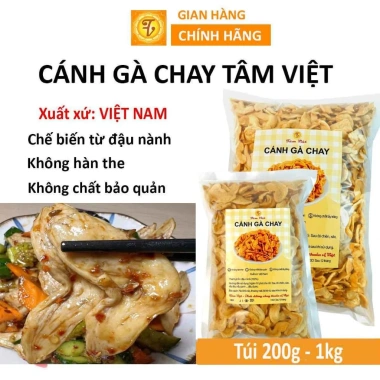 Cánh gà chay khô 1kg-200g, thịt gà chay ngon, ưu đãi 38.200đ giảm tới 11.078đ