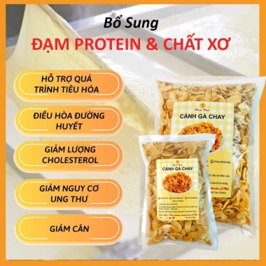 Cánh gà chay khô 1kg-200g, thịt gà chay ngon, ưu đãi 38.200đ giảm tới 11.078đ