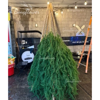 Cành Lá Giả Rủ Tùng Kim Trang Trí Noel, Decor Quán Giá Tốt 19000đ 3