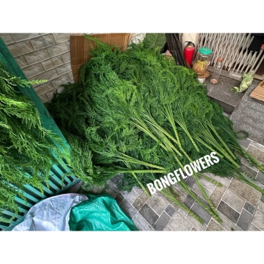 Cành Lá Giả Rủ Tùng Kim Trang Trí Noel, Decor Quán Giá Tốt 19000đ 6