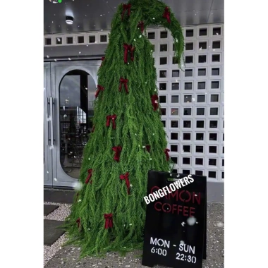 Cành Lá Giả Rủ Tùng Kim Trang Trí Noel, Decor Quán Giá Tốt 19000đ 10