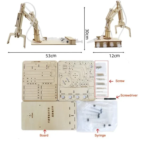 Hình ảnh sản phẩm Cánh tay gắp robot thủy lực cỡ lớn - Đồ chơi lắp ráp DIY giáo dục STEM STEAM cho trẻ
