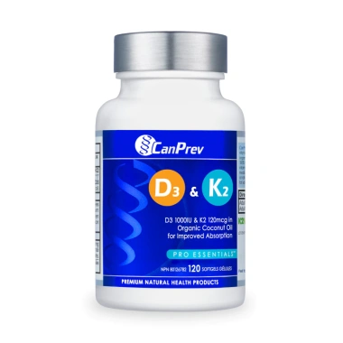 CanPrev Vitamin D3 K2 120 Viên - Da Đẹp, Xương Khỏe, Giảm Căng Thẳng - Giá ưu đãi 662.000 VND