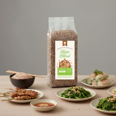 [Cao Cấp] Gạo Lứt Đỏ Điện Biên 5KG Túi Hút Chân Không Healthy Ăn Kiêng Giảm Cân 6