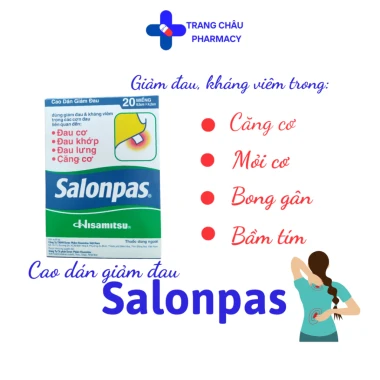 Cao dán giảm đau Salonpas hộp 10, 20, 40 miếng - giảm giá còn 23000đ 3 Cao dán giảm đau Salonpas hộp 10, 20, 40 miếng - giảm giá còn 23000đ 3