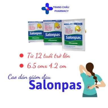 Cao dán giảm đau Salonpas hộp 10, 20, 40 miếng - giảm giá còn 23000đ 4 Cao dán giảm đau Salonpas hộp 10, 20, 40 miếng - giảm giá còn 23000đ 4